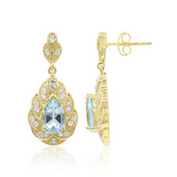 Orecchini in argento con Topazio Blu Cielo