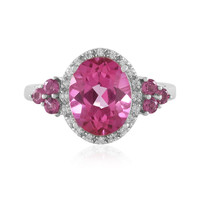 Anello in argento con Topazio Rosa