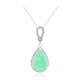 Collana in argento con Quarzo verde pastello