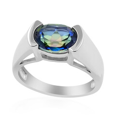 Anello in argento con Topazio Mistico Blu