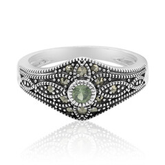 Anello in argento con Zaffiro Verde