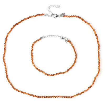 Parure in argento con Granato Essonite