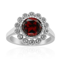 Anello in argento con Granato