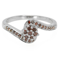 Anello placcato in platino con Diamante Fancy