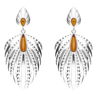 Orecchini in argento con Ambra Baltica
