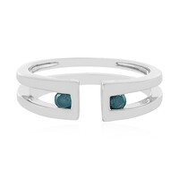 Anello in argento con Diamante Blu I3