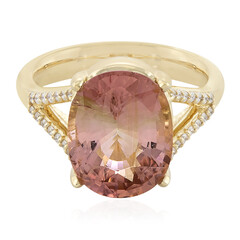 Anello in oro con Tormalina Neon del Brasile (AMAYANI)