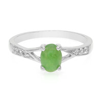 Anello in argento con Crisoprasio Imperiale