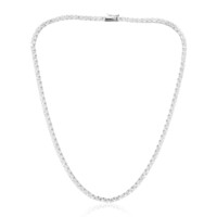 Collana in argento con Topazio Bianco