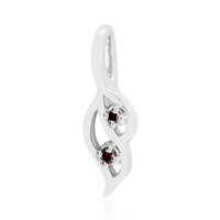 Ciondolo in argento con Diamante Rosso I3