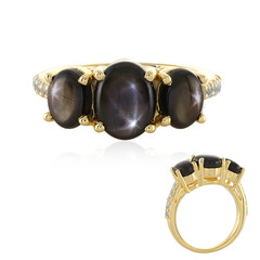Anello in argento con Zaffiro Stellato Nero