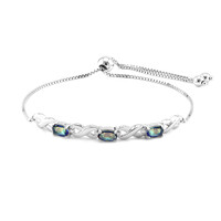 Bracciale in argento con Quarzo Mistico Blu