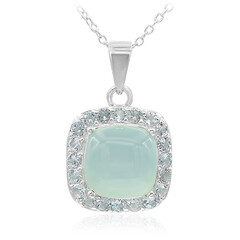 Collana in argento con Calcedonio Laguna