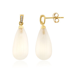 Orecchini in argento con Calcedonio Bianco
