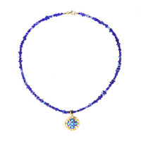 Collana in argento con Opale Blu dell'Etiopia (Riya)