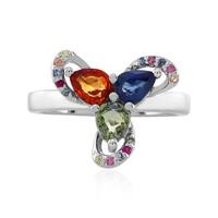 Anello in argento con Zaffiro Fancy