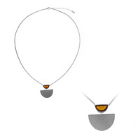 Collana in argento con Ambra Baltica