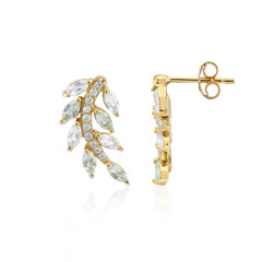 Orecchini in argento con Topazio Bianco
