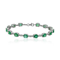 Bracciale in argento con Smeraldo Zambia