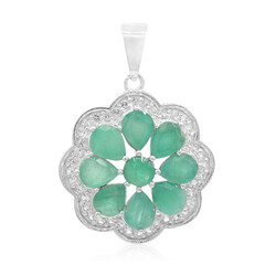 Ciondolo in argento con Smeraldo