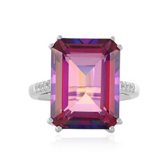 Anello in argento con Topazio Mistico Porpora