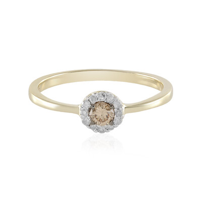 Anello in oro con Diamante Champagne SI2
