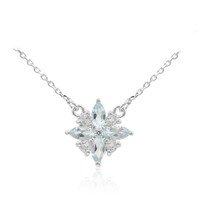 Collana in argento con Topazio Blu Cielo