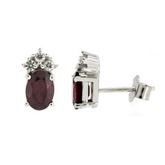 Orecchini in argento con Rodolite