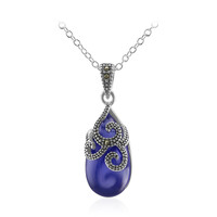 Collana in argento con Onice Blu
