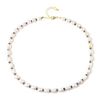 Collana in argento con Perla d'Acqua Dolce Bianca (Riya)