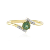 Anello in argento con Apatite Verde