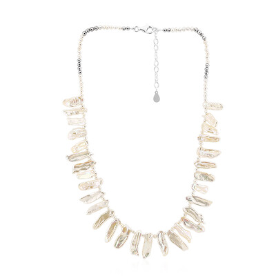 Collana in argento con Perla Keshi (TPC)