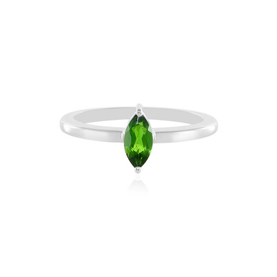 Anello in argento con Diopside Russo