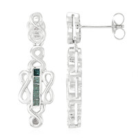 Orecchini in argento con Diamante Fancy