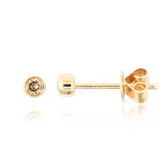 Orecchini in oro con Diamante Champagne SI2