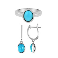 Anello in argento con Turchese Kingman Mohave Blu