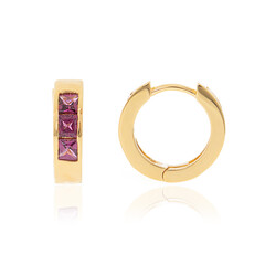 Orecchini in argento con Rodolite Lampone