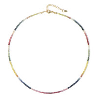 Collana in argento con Zaffiro Fancy