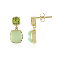 Orecchini in argento con Calcedonio Verde