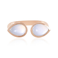 Anello in argento con Pietra di Luna Bianca (KM by Juwelo)
