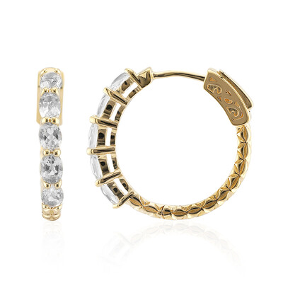 Orecchini in argento con Topazio Bianco
