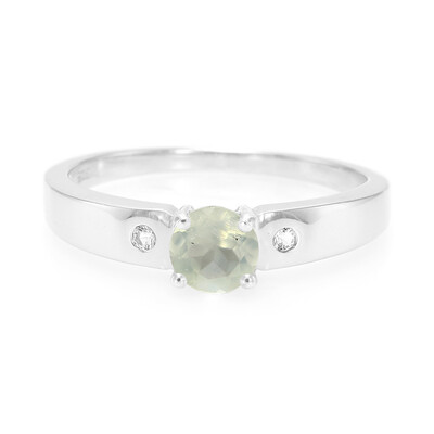 Anello in argento con Prehnite