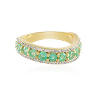 Anello in argento con Smeraldo Russo