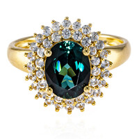 Anello in oro con Indicolite Brasiliana