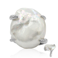 Anello in argento con Perla di Acqua Dolce (TPC)