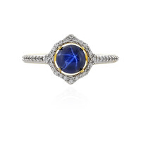 Anello in argento con Zaffiro Stellato Blu