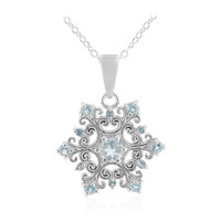 Collana in argento con Topazio Blu Cielo