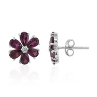 Orecchini in argento con Rodolite