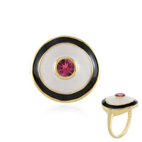 Anello in argento con Tormalina Rosa Brasiliana