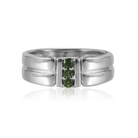 Anello in argento con Diamante Verde I1